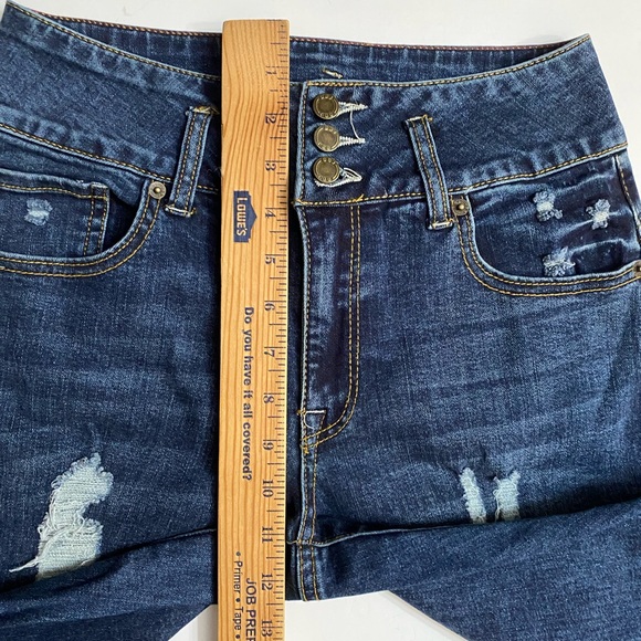 BoomBoom Jeans Women’s Blue High Rise Skinny Stretch Denim Distressed 5/27 - Picture 5 of 15